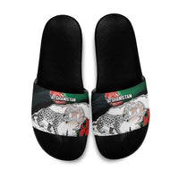 Afghanistan Slide Sandals Snow Leopard With Flag Ripped Style