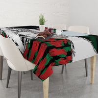 Afghanistan Tablecloth Snow Leopard With Flag Ripped Style