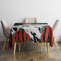 Afghanistan Tablecloth Snow Leopard With Flag Ripped Style