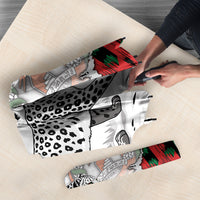 Afghanistan Umbrella Snow Leopard With Flag Ripped Style