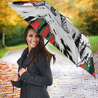 Afghanistan Umbrella Snow Leopard With Flag Ripped Style