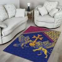 Armenia Area Rug Golden Eagle And Lion Khachkar