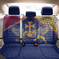 Armenia Back Car Seat Cover Golden Eagle And Lion Khachkar