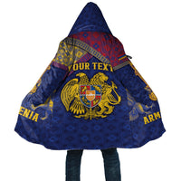 Personalized Armenia Cloak Golden Eagle And Lion Khachkar