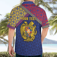 Personalized Armenia Hawaiian Shirt Golden Eagle And Lion Khachkar