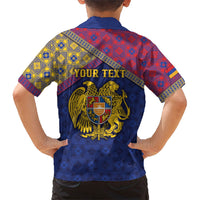 Personalized Armenia Hawaiian Shirt Golden Eagle And Lion Khachkar