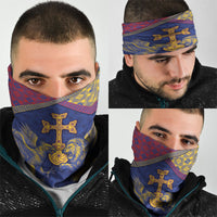 Armenia Neck Gaiter Golden Eagle And Lion Khachkar