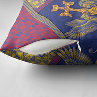 Armenia Pillow Cover Golden Eagle And Lion Khachkar