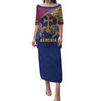 Personalized Armenia Puletasi Golden Eagle And Lion Khachkar