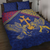 Armenia Quilt Bed Set Golden Eagle And Lion Khachkar