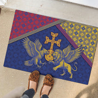 Armenia Rubber Doormat Golden Eagle And Lion Khachkar