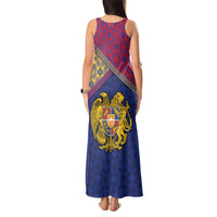 Armenia Tank Maxi Dress Golden Eagle And Lion Khachkar