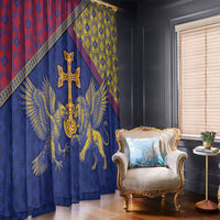 Armenia Window Curtain Golden Eagle And Lion Khachkar