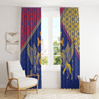 Armenia Window Curtain Golden Eagle And Lion Khachkar