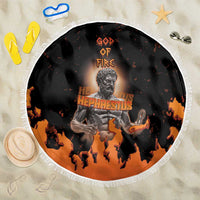 Ancient Greek Hephaestus Beach Blanket God Of Fire - Wonder Print Shop