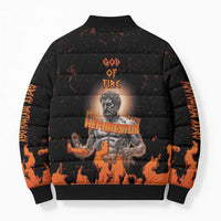 Ancient Greek Hephaestus Bomber Puffer Jacket God Of Fire - Wonder Print Shop
