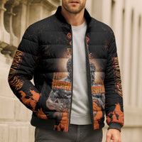 Ancient Greek Hephaestus Bomber Puffer Jacket God Of Fire - Wonder Print Shop