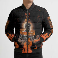 Ancient Greek Hephaestus Bomber Puffer Jacket God Of Fire - Wonder Print Shop