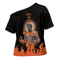 Ancient Greek Hephaestus Cross Shoulder Shirt God Of Fire - Wonder Print Shop