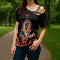 Ancient Greek Hephaestus Cross Shoulder Shirt God Of Fire - Wonder Print Shop