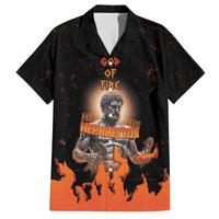 Ancient Greek Hephaestus Family Matching Off The Shoulder Long Sleeve Dress and Hawaiian Shirt God Of Fire - Wonder Print Shop