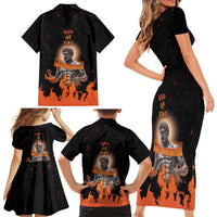 Ancient Greek Hephaestus Family Matching Short Sleeve Bodycon Dress and Hawaiian Shirt God Of Fire - Wonder Print Shop
