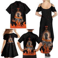 Ancient Greek Hephaestus Family Matching Summer Maxi Dress and Hawaiian Shirt God Of Fire - Wonder Print Shop