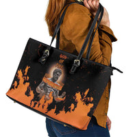 Ancient Greek Hephaestus Leather Tote Bag God Of Fire - Wonder Print Shop