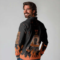 Ancient Greek Hephaestus Long Sleeve Polo Shirt God Of Fire - Wonder Print Shop