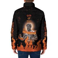 Ancient Greek Hephaestus Padded Jacket God Of Fire - Wonder Print Shop