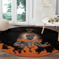 Ancient Greek Hephaestus Round Carpet God Of Fire - Wonder Print Shop