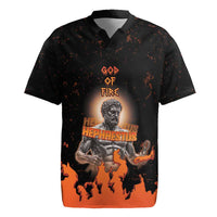 Ancient Greek Hephaestus Rugby Jersey God Of Fire - Wonder Print Shop