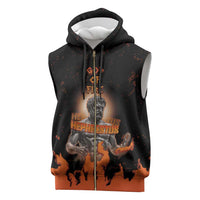 Ancient Greek Hephaestus Sleeveless Zip Hoodie God Of Fire - Wonder Print Shop