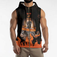 Ancient Greek Hephaestus Sleeveless Zip Hoodie God Of Fire - Wonder Print Shop