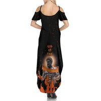 Ancient Greek Hephaestus Summer Maxi Dress God Of Fire - Wonder Print Shop