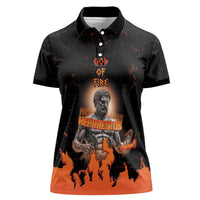 Ancient Greek Hephaestus Women Polo Shirt God Of Fire - Wonder Print Shop