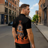 Ancient Greek Hephaestus Zipper Polo Shirt God Of Fire - Wonder Print Shop