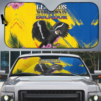 Ecuador Auto Sun Shade Andean Condor With Phalaenopsis Orchid - Wonder Print Shop