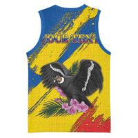 Personalized Ecuador Basketball Jersey Andean Condor With Phalaenopsis Orchid - Wonder Print Shop