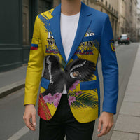 Personalized Ecuador Blazer Andean Condor With Phalaenopsis Orchid - Wonder Print Shop