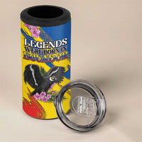 Personalized Ecuador 4 in 1 Can Cooler Tumbler Andean Condor With Phalaenopsis Orchid - Wonder Print Shop