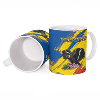 Personalized Ecuador Ceramic Mug Andean Condor With Phalaenopsis Orchid - Wonder Print Shop