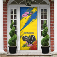 Ecuador Door Cover Andean Condor With Phalaenopsis Orchid - Wonder Print Shop