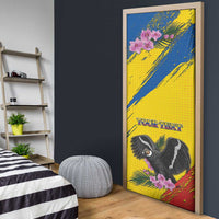 Ecuador Door Cover Andean Condor With Phalaenopsis Orchid - Wonder Print Shop