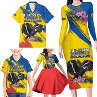 Personalized Ecuador Family Matching Long Sleeve Bodycon Dress and Hawaiian Shirt Andean Condor With Phalaenopsis Orchid - Wonder Print Shop