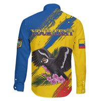 Personalized Ecuador Family Matching Off Shoulder Short Dress and Hawaiian Shirt Andean Condor With Phalaenopsis Orchid - Wonder Print Shop