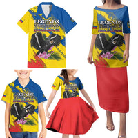 Personalized Ecuador Family Matching Puletasi and Hawaiian Shirt Andean Condor With Phalaenopsis Orchid - Wonder Print Shop