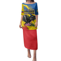 Personalized Ecuador Family Matching Puletasi and Hawaiian Shirt Andean Condor With Phalaenopsis Orchid - Wonder Print Shop