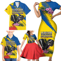 Personalized Ecuador Family Matching Short Sleeve Bodycon Dress and Hawaiian Shirt Andean Condor With Phalaenopsis Orchid - Wonder Print Shop
