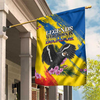 Ecuador Garden Flag Andean Condor With Phalaenopsis Orchid - Wonder Print Shop